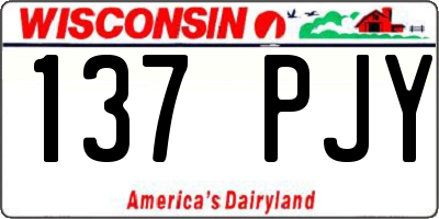 WI license plate 137PJY