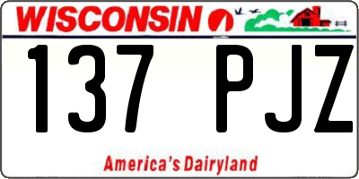 WI license plate 137PJZ
