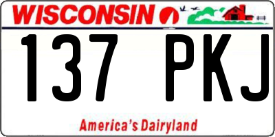 WI license plate 137PKJ