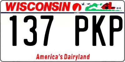 WI license plate 137PKP