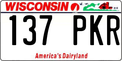 WI license plate 137PKR