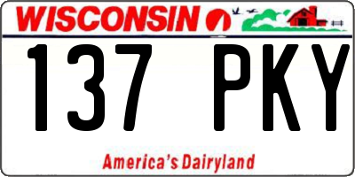 WI license plate 137PKY