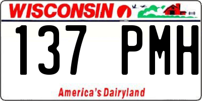 WI license plate 137PMH