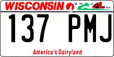 WI license plate 137PMJ