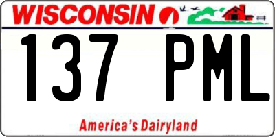 WI license plate 137PML