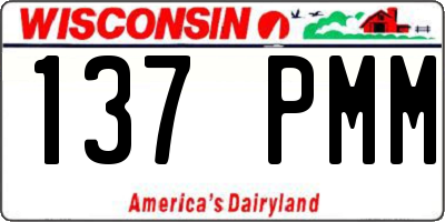 WI license plate 137PMM