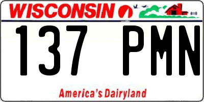 WI license plate 137PMN