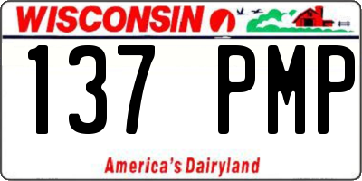 WI license plate 137PMP