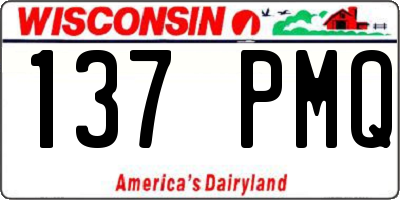 WI license plate 137PMQ