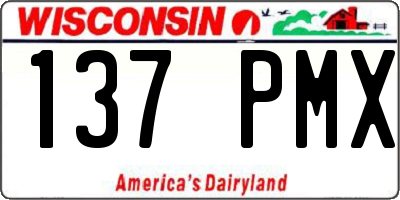 WI license plate 137PMX