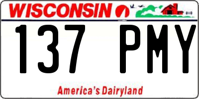 WI license plate 137PMY