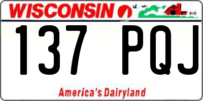 WI license plate 137PQJ