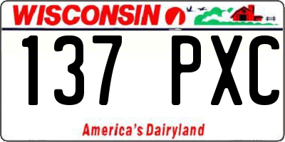 WI license plate 137PXC