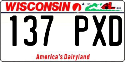 WI license plate 137PXD