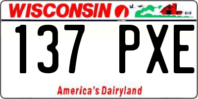 WI license plate 137PXE