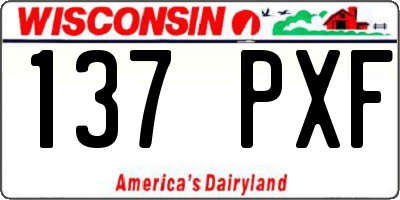 WI license plate 137PXF