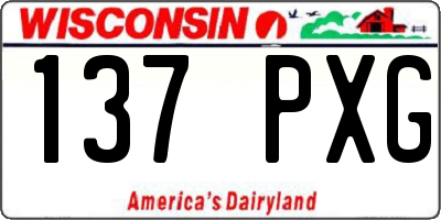 WI license plate 137PXG