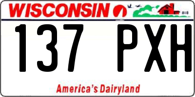 WI license plate 137PXH