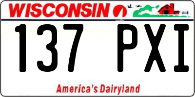 WI license plate 137PXI