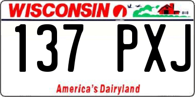 WI license plate 137PXJ