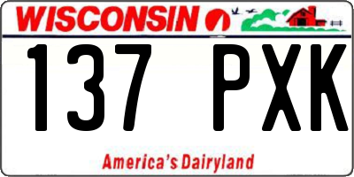 WI license plate 137PXK