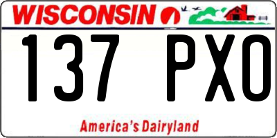 WI license plate 137PXO