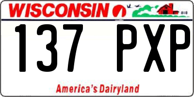 WI license plate 137PXP