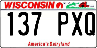WI license plate 137PXQ