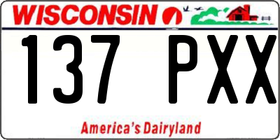 WI license plate 137PXX