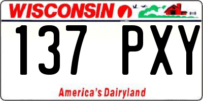 WI license plate 137PXY