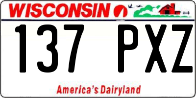 WI license plate 137PXZ