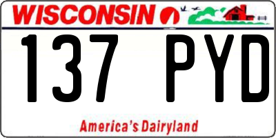 WI license plate 137PYD