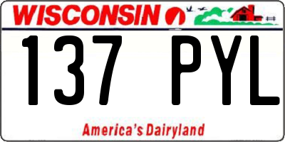 WI license plate 137PYL