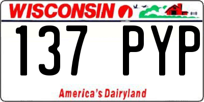 WI license plate 137PYP