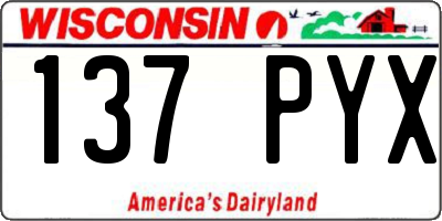 WI license plate 137PYX
