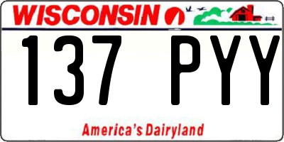 WI license plate 137PYY