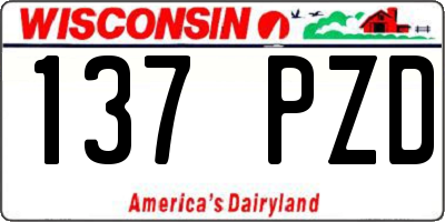 WI license plate 137PZD