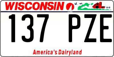 WI license plate 137PZE
