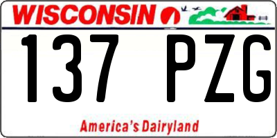 WI license plate 137PZG