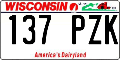 WI license plate 137PZK