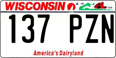 WI license plate 137PZN