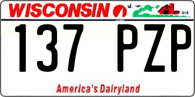 WI license plate 137PZP