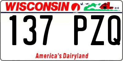WI license plate 137PZQ