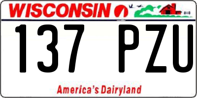 WI license plate 137PZU