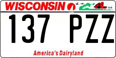 WI license plate 137PZZ