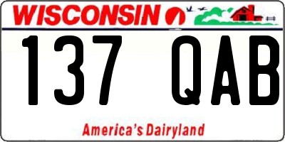 WI license plate 137QAB