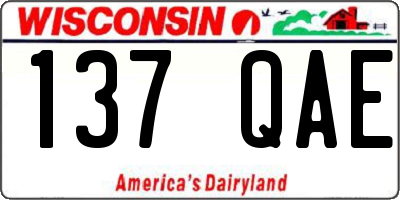 WI license plate 137QAE