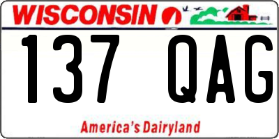 WI license plate 137QAG