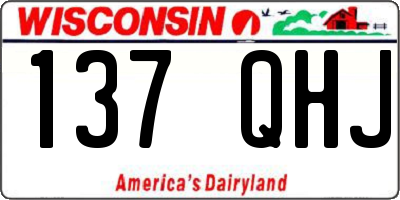 WI license plate 137QHJ