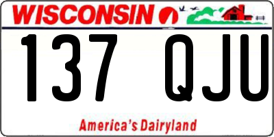 WI license plate 137QJU